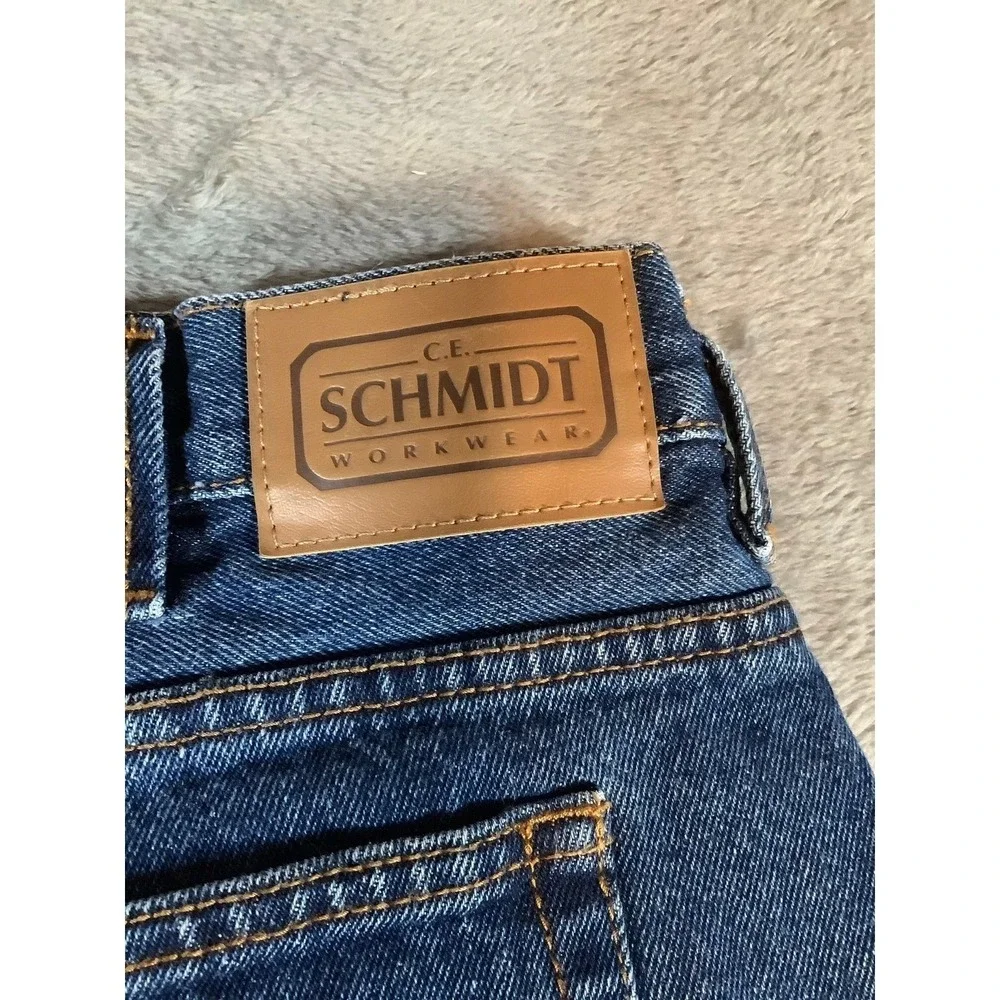C.E. Schmidt Mens Workwear Jeans Blue Denim Straight Leg 40x32
